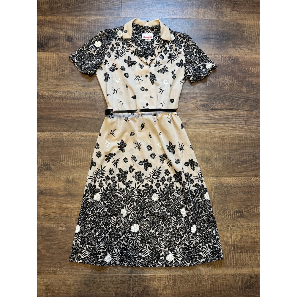 Vintage Joan Curtis Floral Print Dress‎